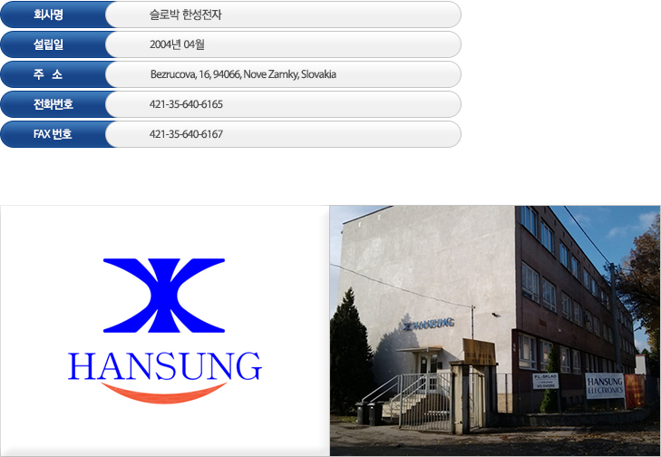Slovakia Hansung Electronics